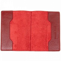 Кожаная обложка для паспорта GRANDE PELLE 11480 Красный