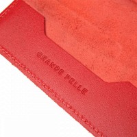 Кожаная обложка для паспорта GRANDE PELLE 11484 Красный