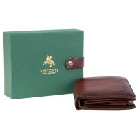 Кожаный мужской кошелек Visconti AT62 Hector c RFID (Burnish Tan)