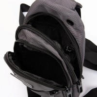 Мужская тканевая сумка-слинг Lanpad 82085 gray