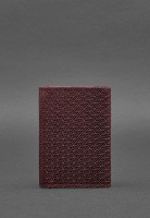 Кожаная обложка для паспорта BlankNote 2.0 бордовая Карбон BN-OP-2-VIN-KARBON