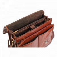 Мужской кожаный портфель Ashwood GARETH BRIEFCASE VT CHESTNUT