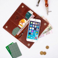 Кожаное портмоне Hi Art Let's Go Travel WP-05-S19-1431-T007