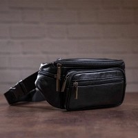 Мужская кожаная сумка на пояс Vintage 20205 