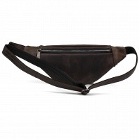 Мужская кожаная сумка бананка, сумка напоясная TARWA RC-8040-3md