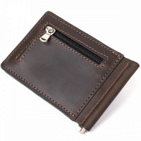 Кожаный зажим для купюр GRANDE PELLE 11473 Коричневый