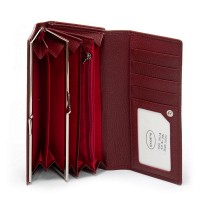 Женский кожаный кошелек Bright DR. BOND W46 wine red