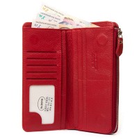 Женский кожаный кошелек Classik  DR. BOND WN-23-21 red