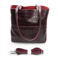Женская кожаная сумка ALEX RAI 9384-1 bordo