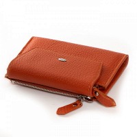 Женский кожаный кошелек Classik  DR. BOND WN-23-12 orange