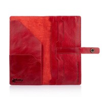 Тревел-кейс из кожи Hi Art TC-01 Crystal Red Mehendi Art