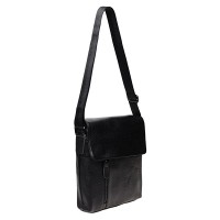 Мужская чёрная кожаная сумка Keizer K1238-black