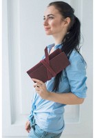 Тревел-кейс кожаный ручной работы кожи BlankNote 1.0 виноград