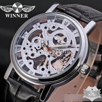 Женские часы скелетон Winner Silver II (1115)