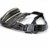 Кожаная черная сумка на пояс TARWA ga-2406-4lx