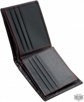Мужской черный бумажник из кожзама TRAUM 7110-26
