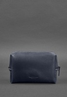 Женская кожаная косметичка-несессер BlankNote 3.0 Темно-синяя Crazy Horse bn-cb-3-nn