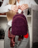 Женский замшевый рюкзак ALEX RAI 2058 red