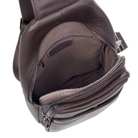 Кожаный коричневый мини-рюкзак John McDee jd4013q