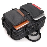 Мужская кожаная сумка-рюкзак John McDee jd7014a