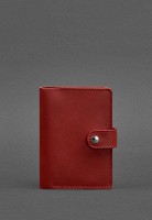 Кожаная обложка для паспорта  3.0 красная BN-OP-3-RED