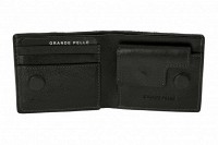 Мужское кожаное портмоне Grande Pelle 505610 черное