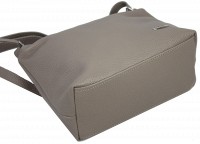 	Женская кожаная сумка через плечо Borsacomoda бежевая