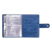 Кожаный картхолдер Hi Art «Mehendi Classic» CH-06 Crystal Blue