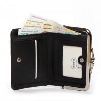 Женский кожаный кошелек Classik  DR. BOND WN-23-14 black
