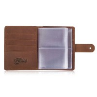 Кожаный картхолдер Hi Art «Let's Go Travel» CH-06 Shabby Cumaru