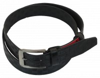 Мужской кожаный ремень под брюки Skipper 1025-33 черный 3,3 см