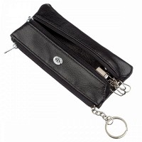 Кожаная черная ключница ST Leather 18838