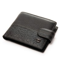 Мужской кожаный кошелек BE BRETTON 208-L0611 black mix