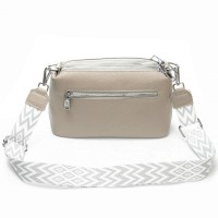Женский молодежный кожаный клатч ALEX RAI 29012 l.grey