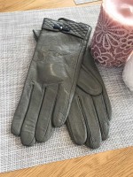 Женские кожаные перчатки Shust Gloves серые 375s2 M