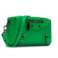 Женский молодежный кожаный клатч ALEX RAI 60072 l.green