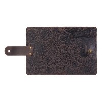 Обложка для паспорта из кожи Hi Art «Mehendi Art» PB-02/1 Shabby Gavana Brown