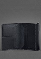 Мужское кожаное портмоне 2.0 темно-синее краст BN-PM-2-NAVY-BLUE