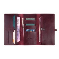 Портмоне из натуральной кожи Hi Art WP-08br Crystal Sangria