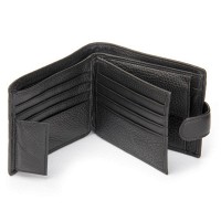 Мужской кожаный кошелек BE BRETTON 308 black