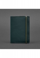 Кожаная обложка для паспорта  1.0 зеленая BN-OP-1-MALACHITE