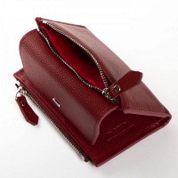 Женский кожаный кошелек Classik  DR. BOND WN-23-12 wine-red