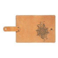 Обложка для паспорта из кожи Hi Art «Mehendi Classic» PB-02/1 Shabby Honey