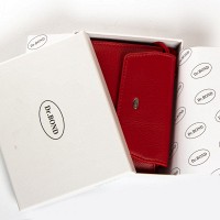 Женский кожаный кошелек Classik  DR. BOND WN-23-12 red