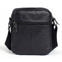 Мужская черная кожаная сумка-планшет TIDING BAG a25-1108a