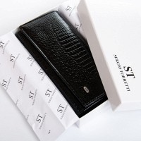 Женский кожаный лаковый кошелек SERGIO TORRETTI FEW1-V black