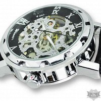 Женские часы скелетон Winner Black II (1107)