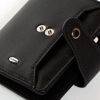 Женский кожаный кошелек Classik  DR. BOND WN-23-15 black