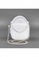Кожаная женская сумка	мини Kroha белая флотар TW-KROHA-WHITE-FLO