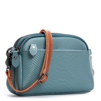 Женский молодежный кожаный клатч ALEX RAI 19204 blue